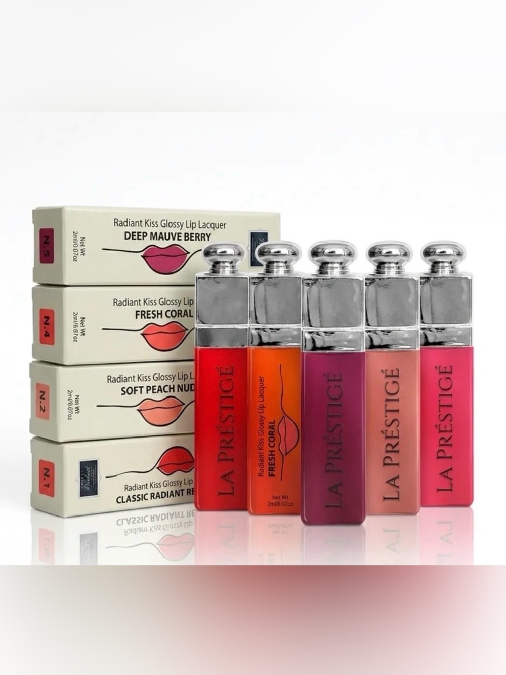 Predire La Prestige Complete Lip Lacquer Line 5 Piece Bundle ~ Retail $195